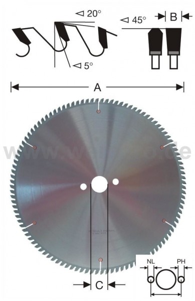 Lưỡi cắt nhôm 405x3.6x30x120T