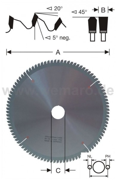 Lưỡi cắt nhôm 350x3.4x30x120T