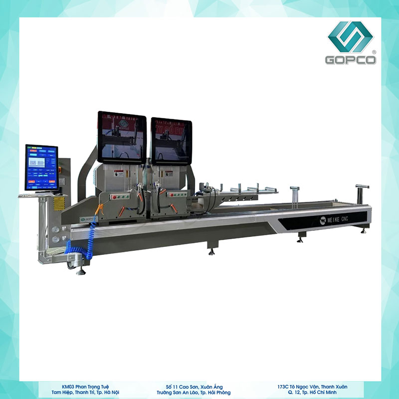 MÁY CẮT 2 ĐẦU CNC WEIKE WJM-CNC-550 PHIÊN BẢN MÀN HÌNH NGOẠI TUYẾN