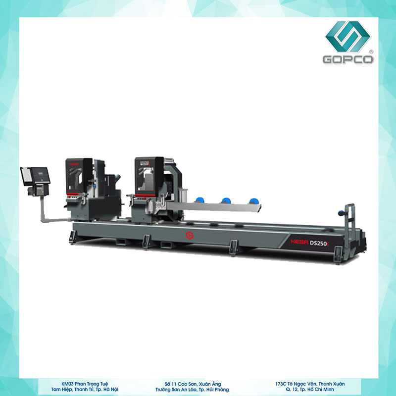 Máy cắt nhôm 2 đầu Hega Ds250 lưỡi 500