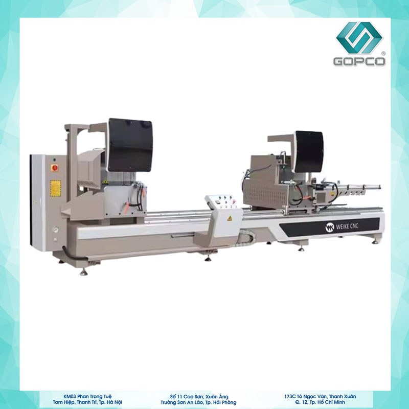 Máy cắt nhôm 2 đầu lưỡi 550 WEIKE WJMS-550×4200