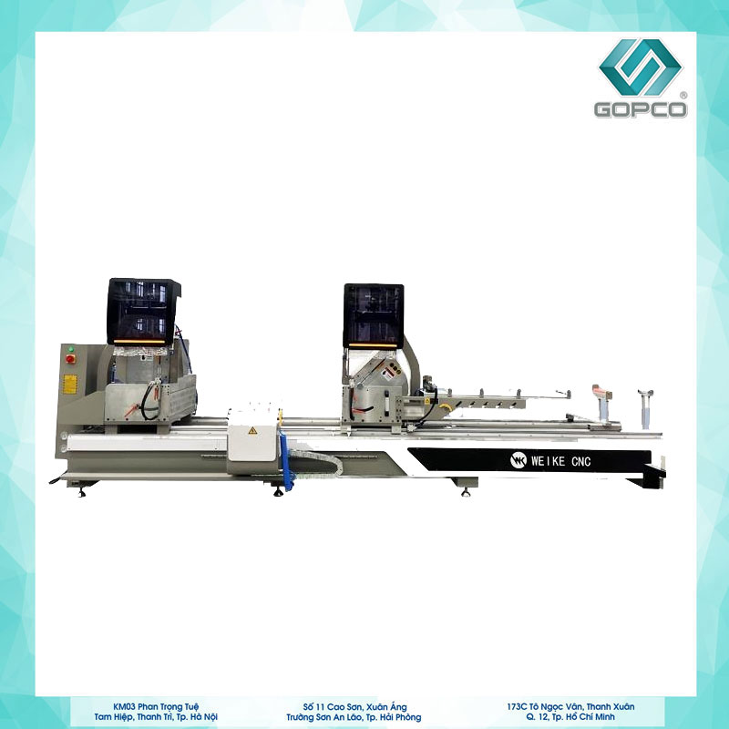 Máy cắt nhôm 2 đầu lưỡi 550 WEIKE WJMS-550×4200